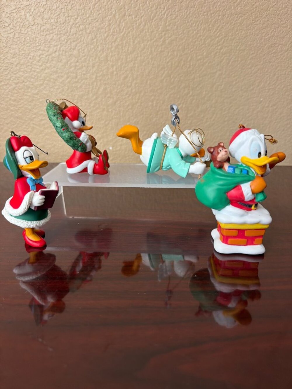 Vintage 1990s Grolier Disney Donald Daisy Duck Christmas Ornaments Lot of 4 - Picture 2 of 16